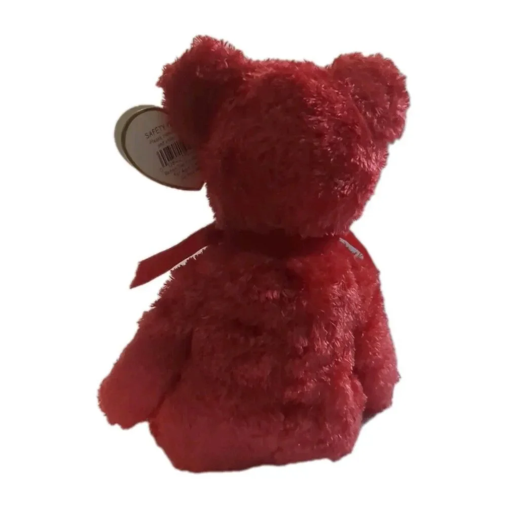 Ty Beanie Babies Collection Sizzle Red Bear Retired Plush 2001 NF New Face